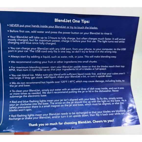 Authentic Blendjet Personal Blender pink/salmon color gently used once Complete - Picture 9 of 9